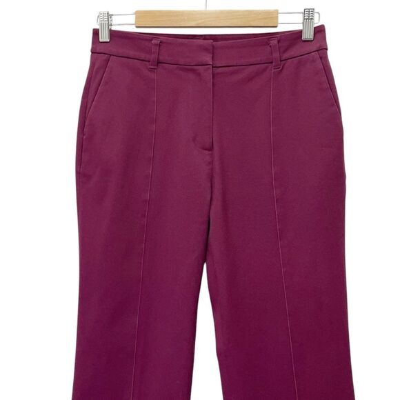 Boden Relaxed Bootcut Pants Maroon Seam Front Flare Leg Trouser Size 6L | 6 Long - Picture 4 of 11